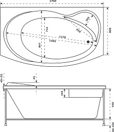 Bas Акриловая ванна Либера 170х100 – фотография-3